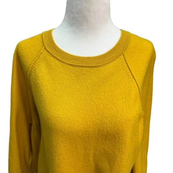 J. Crew Merino Wool Mustard Swing Sweater Oversized Size XL - Picture 5 of 12